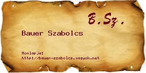 Bauer Szabolcs névjegykártya